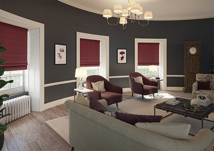 Kyoto Faux Silk, Holly - Roman Blind - Image 6